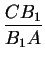 $\displaystyle {\frac{CB_{1}}{B_{1}A}}$