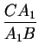 $\displaystyle {\frac{CA_{1}}{A_{1}B}}$